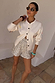Cream Neon Embroidered Darcy Cardigan