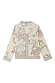 Cream Octopus Button Through Pyjama top featuring a blue and brown sea print, contrast piping and a chest pocket.