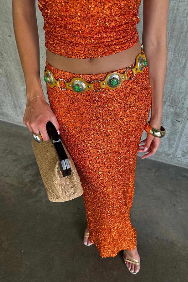 never fully dressed red sequin skirt Never Fully Dressed SEQUIN JASPRE SKIRT - Mini skirt - red