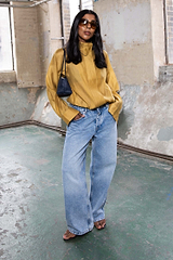 Olive Organza Funnel Neck Jacket