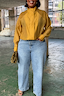 Thumbnail for Olive Organza Funnel Neck Jacket