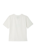 White Oyster Baby T Shirt back view, a short-sleeve cotton-blend wardrobe staple designed for easy layering.