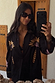 Black Palm Embroidered Shirt with pink palm motifs and whipstitch collar, worn by a model in a mirror selfie.