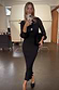Black Plisse Perrie Dress with sheer balloon sleeves, worn by a 5ft6” model in size M, shown in a mirror selfie.