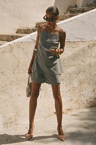 Grey Love Pinstripe Skort