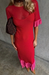 NFD Red and Pink Katie Dress in sheer mesh with contrast pink tiered frills on the sleeves and midi hem.