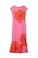 Thumbnail for Pink Poppy Sleeveless Mesh Dress with large poppy prints on a pink mesh base.