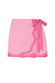 Pink Scallop Mini Jaspre Skirt in a cotton-linen blend with a wrap tie fastening and scalloped hemline.
