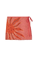 Pink Sol Beaded Wrap Skirt with a hand-embroidered sun motif, gold sequin details and side tie fastening.