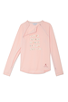 Pink long sleeve accessible T-shirt with functional zips and 'Life is tough honey, but so are you' graphic.