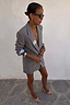 Grey Love Pinstripe Blazer