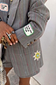 Thumbnail for Grey Love Pinstripe Blazer
