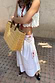 Thumbnail for Cream Pollenca Skirt in cotton with red embroidered sun and palm motifs, styled as a vacation-ready co-ord set.