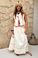 Thumbnail for NFD X Caetana Cream and Red Pollenca cotton co-ord with scalloped edges and sun embroidery.