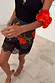 Black Poppy Mini Maeva Skirt featuring the iconic poppy print, white polka dots and black lace trim.