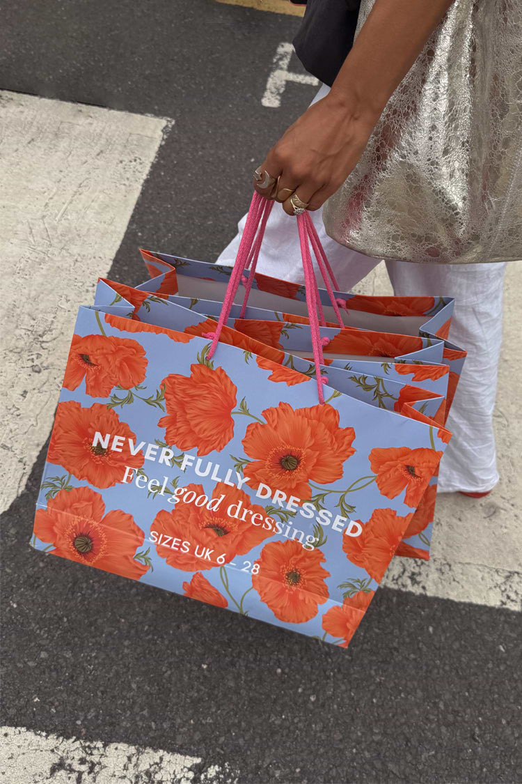 Blue Poppy Gift Bag - Limited Edition | POPPY GATHER RIBBON BAG YELLOW