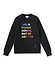 Charcoal Life is Tough Honey Sweatshirt with colourful embroidery, accessible neckline zips and thumb hole cuffs.