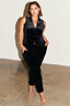 Thumbnail for Black Velvet Quinn Trouser with diamond studs and matching waistcoat, an iconic party wear essential.