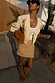 Cream Raffia Wrap Skirt with a textured front panel and wrap tie, styled with an embroidered jacket and brown boots.