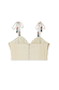 Raffia Cecilia Top back view in beige featuring a centre zip and multi-tie straps with colourful glass bead details.