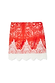 Red Bandana Lace Maeva Skirt featuring a white lace hem and an iconic bandana print.