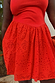 Thumbnail for Red Broderie Mini Lola Dress featuring a pointed waist and palm broderie cotton, highlighting inclusive sizing.