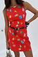 Thumbnail for Red Shell Ioana Mini Dress in a cotton-linen blend with a multicoloured shell print and square neck.