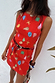 Thumbnail for Red Shell Ioana Mini Dress with a multicoloured shell print, sleeveless design and structured cotton-linen fabric.