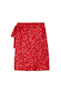 Red Sequin Mini Jaspre Skirt featuring a multi-wear wrap tie fastening on a white background.