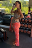 Thumbnail for Red Paisley Wide Leg Legging