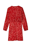 Red Sequin Mini Vienna Dress with long sleeves and an all-over sequin finish, shown from the back.
