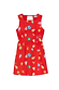 Red Shell Ioana Mini Dress featuring a multicoloured shell and starfish print in a structured cotton-linen blend.