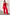 Thumbnail for Red Denim Scallop Jeans with a wide-leg cut and scalloped pockets, styled with a dark red ribbed tank top.