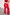 Thumbnail for Red wide-leg denim jeans featuring scalloped back pockets and an embroidered logo, styled with red heels.
