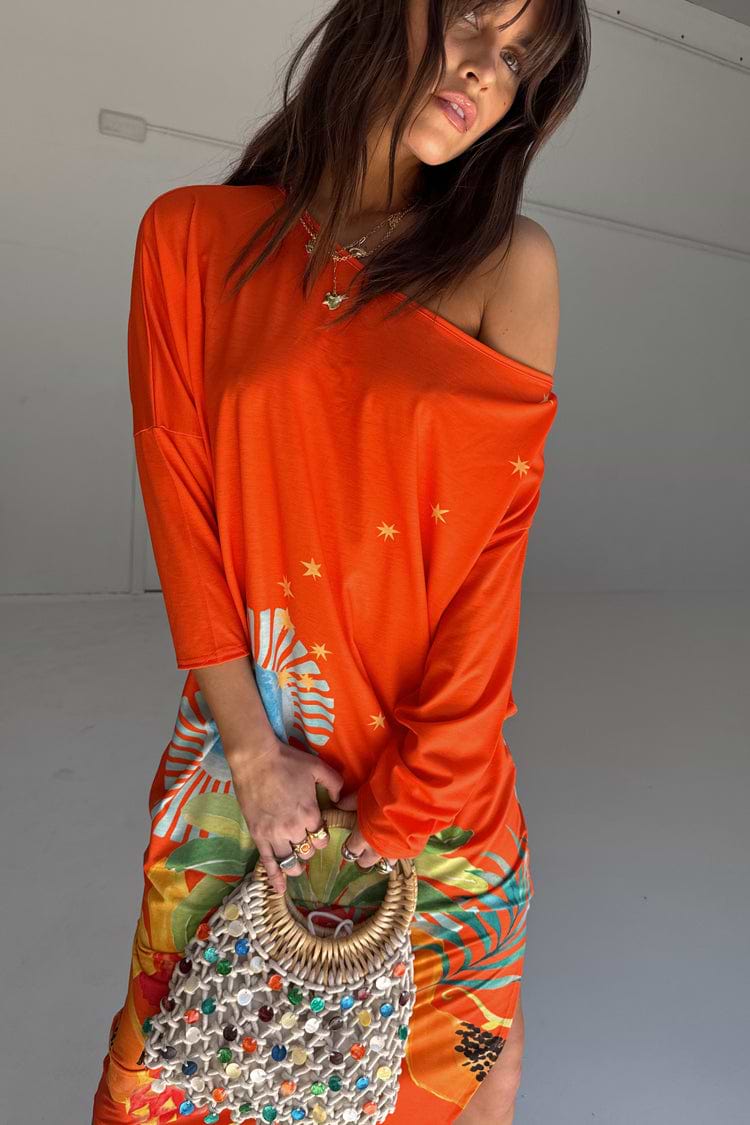 never fully dressed orange NEVER FULLY DRESSED Lauren Dress | Orange