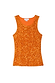 Thumbnail for Orange Sequin Tank Top with a sleeveless racerback design in rust sequins on a white background.