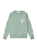 Thumbnail for Sage green Sundazed Accessible Sweatshirt with cream palm sleeve prints, Hope chest graphic and zips for inclusive fashion.