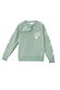 Sage Sundazed Accessible Sweatshirt in sage green with cream palm prints, functional zips, and a 'HOPE' graphic.