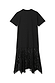 Thumbnail for Black Dance Sequin Cara T Shirt Dress back view, featuring a cotton jersey bodice and sheer lace skirt detail.