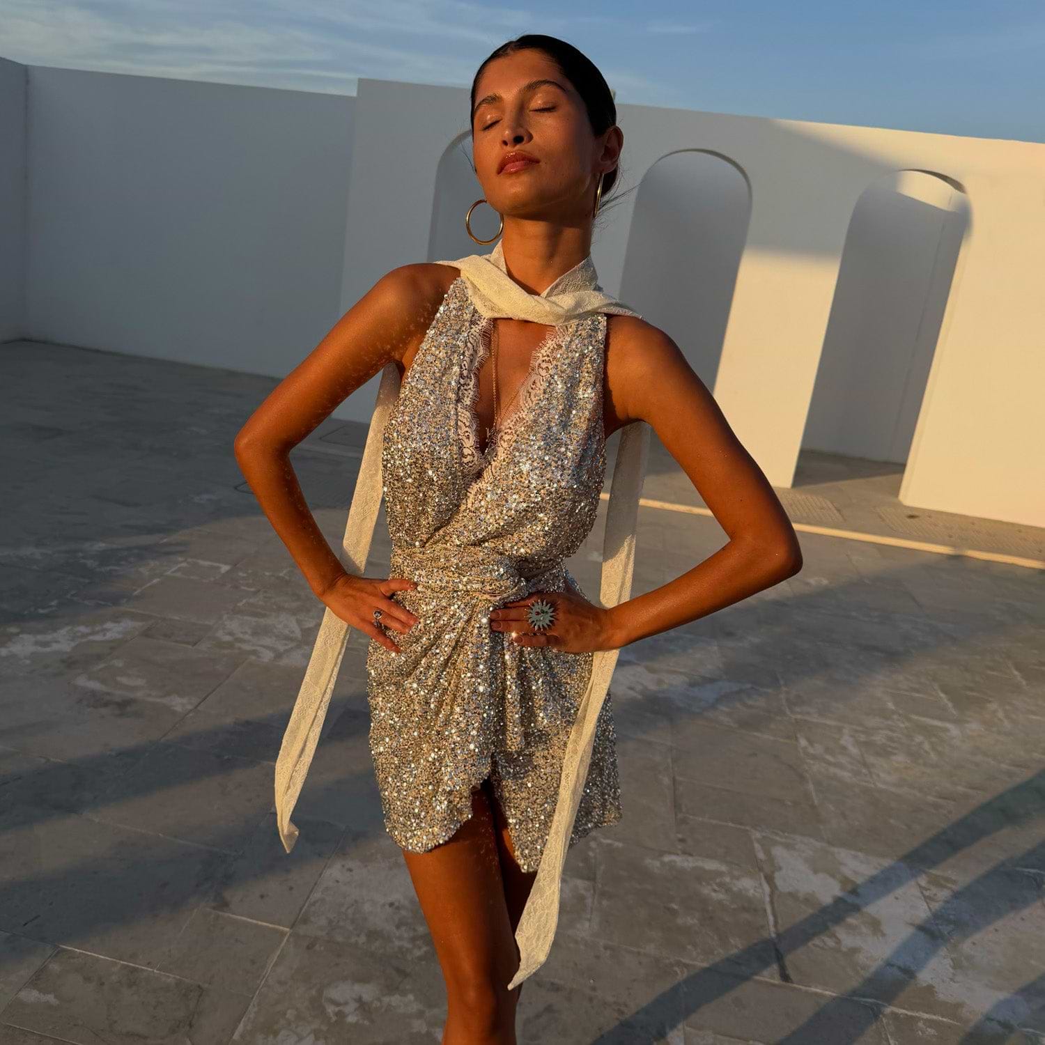dress glitter top Sequin Lily | Silver Web Collection: The Sequin Dress