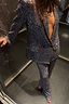 Thumbnail for Gunmetal Sequin Freddie Trousers and matching blazer styled as a shimmering statement partywear suit.