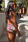 Mixed Tile Tie Side Brief featuring colourful shell and fruit motifs with pink ties for a joyful summer vacation look.