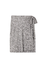 Thumbnail for Gunmetal Sequin Mini Jaspre Skirt with wrap tie fastening in a silver sequin finish.