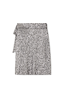 Thumbnail for Gunmetal silver sequin Mini Jaspre Skirt with a signature wrap tie fastening and shimmering finish.