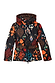 Night Garden Ski Jacket featuring leopard, poppy and mystical motifs with a matching leopard print belt and hood.