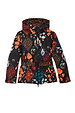 Night Garden Ski Jacket featuring leopard, poppy and mystical motifs with a matching leopard print belt and hood.