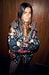 Night Garden Ski Jacket featuring leopard, poppy and mystical motifs, with a funnel neck and hood.