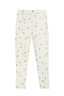 White Ski Waffle Pyjama trousers featuring a colourful skier print and a slim leg in textured waffle fabric.