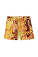 Thumbnail for Verano Tate Shorts in a cotton-linen blend with tropical palm and sun motifs and a braided tie waist belt.