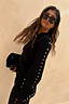 Thumbnail for Black Studded Cardigan featuring silver metal studs on the sleeves and a structured fit, a versatile statement staple.